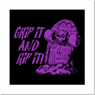 Grip it and Rip it! - purple Posters and Art